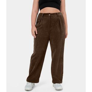 Halara Womens Size 1X Corduroy Pants With Pockets Brown